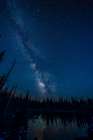 Wyoming, Medicine Bow National Forest. Milky Way and shooting stars from Perseids meteor shower. Art Print
